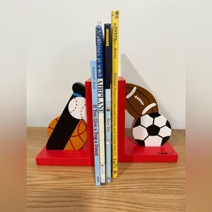 Sports Theme Red Bookends